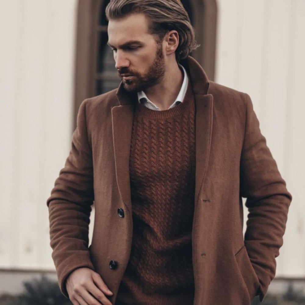 BLACK BROWN 1826 | Lambswool Blend Ribbed Sweater